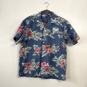 Blue Generation Men's Hawaiian Peach Life Shirt. Size Large